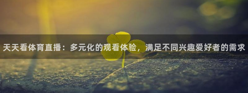 火凤直播体育：天天看体育直播：多元化的观看体验，满足不同兴趣爱好者的需求